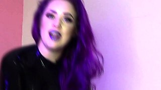 Latex slut solo anal masturbation