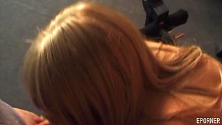 Blonde beauty delivers intense sensual striptease passion with passionate desire