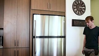 Small titted brunette teen fingering on the bed