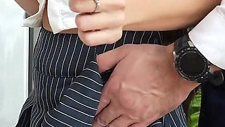 Boss Fucks Secretary in the Mouth and Pussy on the Table in the Office