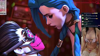 Arcane Anime porn!? Jinx, Vi, and some Random Man - League of Legends