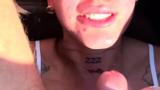 -OF-CherryLace- Hard- Rough Car Sex with The Flesh Mechanic