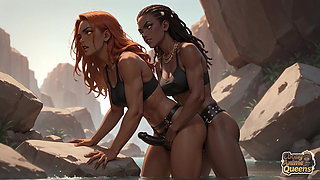 Red-hot, Ebony XXX Porn Featuring the Dark-hued Queen's Waterfall Oral Seduction.