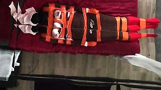 Part 3 - Tape Bondage, Pantyhose Layering, Nipple BDSM, Orgasms