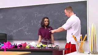 hot teen gymnasium girl fucked by coach in classroom