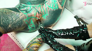 Latex lesbian fun with Anuskatzz, Miss Flora, and Lisa