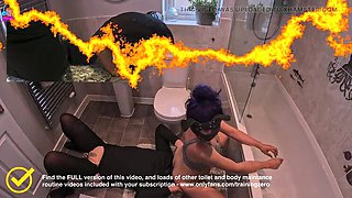 Newbie Butt Slave Gets Humiliated in Bathroom Femdom Scene
