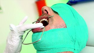 Latex Nurse E-Stim And Mouth Exploration