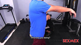 Horny gym trainer