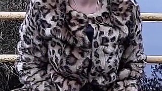 Wanilianna in Layered Nylons Is Performing a Golden Shower Show in a Public Place