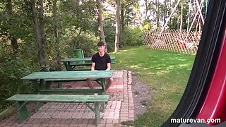 Lilian Black's Black Friday Car Blowjob and Bareback Anal with Mature Granny