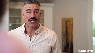 Curvy Ebony Babysitter Halle Hayes Pounds Step Daddy