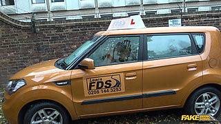 Fake Driving College - Fake Driving College Instructor Saves a Clueless Student From Failure with a Hard Cock Riding