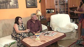 Finding very old couple fuck his new girlfriend