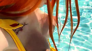 Great Big Boobs On Masturbating Redhead