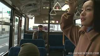 Japanese Slut Gets Fingered On The Bus