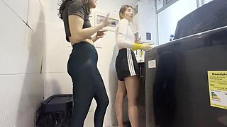 My best friend and I are hiding a secret in the laundromat