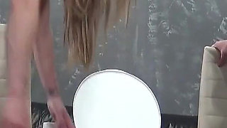 Two Horny MILF"s Spit and Piss in Their New Toilet