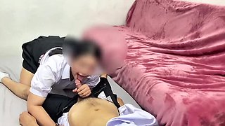 PattieJ's Asian Schoolgirl Handjob in White Uniform
