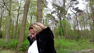 Big German Mature Woman Kathy Deep with Huge Natural Tits Pick up for Van Casting Fuck