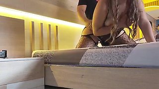 Latina COUGAR with a good-sized backside gets torn up by her super-naughty sonnie until he blows a load