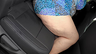 Jamdown26 - Big Fat Ass Hijab Woman in Outdoor Parking Lot Masturbating in Her Car and Cumming with Multiple Orgasm - BBW SSBBW