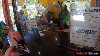 Ziplining amateur made sextape at home