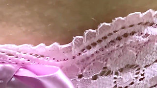 Morning Pee Collection! Close-up Pussy with Dirty Pads! Female POV!
