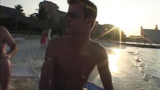 Beach clip with harmonious Calli Cox and Flower Tucci from Hush Pass