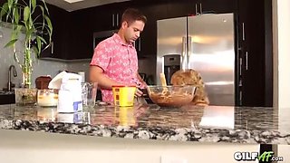 Hot Grandma Gets Fucked in the Kitchen