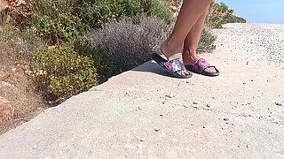 public flashing of tits and pussy ending with pissing and fingering