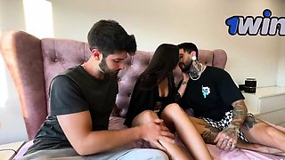 SDFM three way action! Morena cocksucker takes hefty