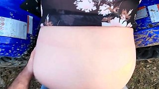 BBW Creampied in Public - Waterfall Adventure
