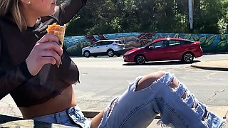 Amateur teen outdoor sex