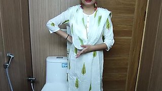 Desi Stepmom Fucks Step Son in Bathroom - Full HD 4K Punjabi Video