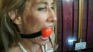 Bound Blonde Babe in BDSM Ecstasy