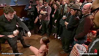 Bound Sub Banged With Strapon In Public - James Deen