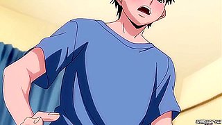 Hentai Stepmom Helps Stepson Get Off