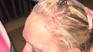 Horny MILF sucks enormous long dick