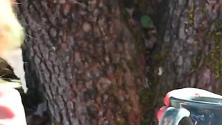 Boozing Tea and Licking Tits! Outdoors Extra Before Full Scene Fun