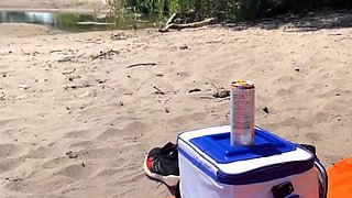 Cuckold Husband Films His Girl's Orgasm at a Nude Beach