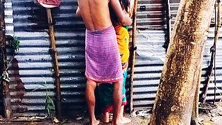 Big Tits Big Ass Desi Bhabi in Teen age Fucks Devar in outdoor Rainy season.