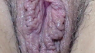 Closeup Big Fat Pussy & Clit Play - Vibrator Orgasm