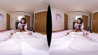 Japanese Student Fantasy Unfolds in Virtual POV Passion