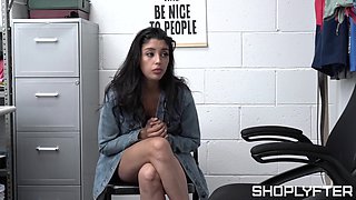Spy cam in the office a security guard fucking thief Vanessa Sky
