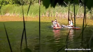 Sumiko Smile Amelia Ost Dakota Doll Threesome Lesbian Teens Licking Pussy Outdoor HD