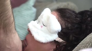 Stepdaddy Facefucks My Tiny Mouth and Blasts Cum Down My Throat