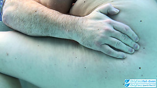 Underwater Outdoor Pool Sex with Long Hair Redhead Rapunzel MILF