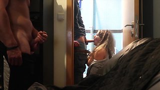 I Caught My Wife Cheating On Me In The Bathroom And I Just Watch - Amateur Cuckold