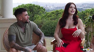 Sultry Yeri Blue and Apra Shay's cum on tits sex